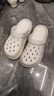 名創(chuàng)優(yōu)品（MINISO）洞洞鞋男女夏季外穿涼鞋防滑厚底踩屎感包頭涼拖鞋 白色+海洋星星 曬單實(shí)拍圖