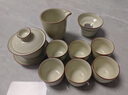 豪尊（HAOZUN）米黃汝窯功夫茶具套裝高端整套陶瓷茶具泡茶壺西施壺蓋碗茶杯茶盤(pán) 米黃汝窯《古云》蓋碗6杯10頭 無(wú)規(guī)格 曬單實(shí)拍圖