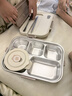 沃德百惠（WORTHBUY）卡皮巴拉保溫飯盒316不銹鋼小學(xué)生初中生上學(xué)專用上班族便當(dāng)餐盒 316款5格+湯碗+餐具+保溫袋 曬單實拍圖