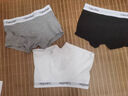 CK正品男士?jì)妊澲醒浇茄澊蟠a透氣運動(dòng)性感青年四角短褲三條禮盒裝 經(jīng)典純棉款：黑-灰-深藍 L （建議110-135斤） 曬單實(shí)拍圖