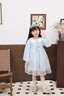 G.duck小黃鴨愛(ài)莎公主裙女童連衣裙秋裝2025新款兒童艾莎裙子小女孩紗裙 藍色 120 建議5~6歲【110-120cm】cm 曬單實(shí)拍圖