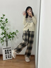樸西雪糯冬季保暖女士包跟棉鞋產(chǎn)后孕婦防寒月子鞋 淺米灰 40-41 曬單實(shí)拍圖