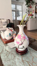 景德鎮(zhèn)陶瓷器小號(hào)新中式粉彩瓷花瓶工藝品客廳擺件家居酒柜玄關(guān)書房電視柜辦公室博古架茶室裝飾品瓷瓶擺設(shè) 水點(diǎn)桃花玉壺春（配木質(zhì)旋轉(zhuǎn)底座） 曬單實(shí)拍圖