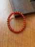 秦福炫天然紅瑪瑙手串馬年紅繩本命年女玉髓紅色寶石水晶極細小米珠手鏈 【單珠6mm】14-15cm手圍天然紅瑪 曬單實(shí)拍圖