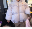 巴拉巴拉童裝嬰兒羽絨服女童寶寶冬季短款外套兒童保暖萌男童 粉紫A70725 120cm 曬單實拍圖