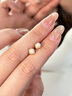 中國黃金CHINA GOLD小方糖黃金耳釘女足金珍珠耳飾中秋節禮物送女友老婆生日實(shí)用足金珍珠耳釘 曬單實(shí)拍圖