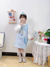 G.DUCKKIDS小黃鴨童裝女童套裝春秋季兒童衣服女寶寶秋裝艾莎公主背心裙套裝 藍色+皇冠魔法棒 130 尺碼7~8歲【120-130cm】cm 曬單實(shí)拍圖
