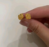 周六福七夕禮物  黃金耳釘女足金爆閃方糖耳飾送女友禮物 計(jì)價(jià) 2.14g 曬單實(shí)拍圖