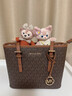 MICHAEL KORS邁克高仕MK Mercer 女款琴譜包手提包單肩斜挎包禮物送女友 35T1GM9C0I BROWN 曬單實(shí)拍圖