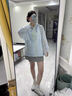 試衣間 美式潮牌撞色防曬衣男女夏季輕薄速干寬松連帽空調衫外套 藍色 XL 曬單實(shí)拍圖