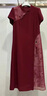 俞兆林（YUZHAOLIN）媽媽婚宴禮服夏裝連衣裙時(shí)尚高貴中老年女裝新中式國風(fēng)旗袍中長(cháng)裙 紅色 2XL 建議100-115斤內 曬單實(shí)拍圖