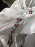 茵曼淡人穿搭100棉甜美刺繡襯衫2025夏季女裝新款清新短袖上衣  珍珠白 S 曬單實拍圖
