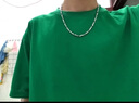 MZMZ鉑金項鏈男pt950白金嘻哈菱形瓜子素鏈氣質(zhì)配飾生日留送男女友 輕奢莫比烏斯潮流項鏈-55cm 曬單實拍圖