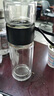 OQB德國茶水分離杯2025新款水杯男士泡茶茶杯雙層玻璃杯防摔水杯 藍(lán)色【雙層加厚_耐摔】 400ml 曬單實(shí)拍圖