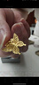 周大福 小版金絲羽蝶蝴蝶黃金吊墜(工費380)約2.65g EOF1374七夕 曬單實(shí)拍圖
