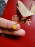 老廟黃金項(xiàng)鏈足金爆閃小方糖套鏈女款鎖骨鏈送女友老婆七夕情人節(jié)禮物 方糖項(xiàng)鏈約2.7g+禮盒 曬單實(shí)拍圖