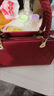 聽(tīng)枝紅色婚包大容量手提女包日常新娘女?huà)寢寱r(shí)尚包喜婆婆結婚包新娘包 紅色三角型款式 曬單實(shí)拍圖