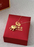 中國黃金（CHINA GOLD）足金平安鎖鈴鐺吊墜女款黃金項鏈長命金鎖掛墜生日禮物送女友老婆 平安鎖吊墜【配S925鏈】約0.7g 曬單實拍圖