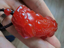 百洛奇天然紅瑪瑙貔貅吊墜男女款女項鏈情侶玉石玉墜玉佩掛件護身符禮物 紅瑪瑙貔貅吊墜-掛繩款 曬單實(shí)拍圖