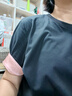 初語(yǔ)緞面翻袖T恤女桑蠶絲真絲2025年新款中式絲光圓領(lǐng)套頭上衣 黑色XL 曬單實(shí)拍圖