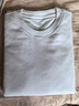 拇指白小T【可機(jī)洗拒水鵝絨T】秋冬男女羽絨保暖T恤上衣打底衫 男皓白 L 曬單實(shí)拍圖