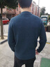 金兔100純羊毛男士半高拉鏈立領(lǐng)加厚毛衣中老年針織秋冬季新款打底衫 黛蘭 M 165/84A 曬單實(shí)拍圖