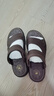 駱駝（CAMEL）男士商務(wù)兩穿頭層牛皮沙灘涼拖鞋 G13M211017 深棕 43 曬單實(shí)拍圖