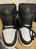 Jordan休閑鞋男子AJ 1喬丹JORDAN 1運動(dòng)鞋553558-092黑白綠44 曬單實(shí)拍圖