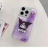 三麗鷗（SANRIO）可愛(ài)日系三麗鷗24ultra手機殼硅膠s23fe流沙美樂(lè )蒂s22+液態(tài)女款s21卡通a55/a54a24情侶款a15/a34防 可愛(ài)酷洛米 紫色流沙殼 iPhone 14 Pro 曬單實(shí)拍圖