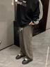 直筒燈芯絨褲子男春秋季新款潮牌大碼休閑褲寬松闊腿休閑長(cháng)褲男褲 【重磅高質(zhì)量升級款】B336深灰色 M 建議體重85-95斤可穿 曬單實(shí)拍圖