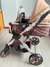 ANGI BABY嬰兒推車可坐可躺嬰兒車輕便折疊新生兒減震高景觀雙向兒童手推車 輕奢香檳金【一鍵收車+四輪EVA】 曬單實(shí)拍圖