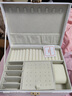 天顓德國(guó)首飾盒收納盒高檔精致項(xiàng)鏈耳飾黃金手飾品耳環(huán)珠寶盒子大容量 【復(fù)古綠-抽屜款-三層 】 曬單實(shí)拍圖