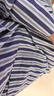 精久 病號服純棉病人服分體長(cháng)袖褲子男女冬夏醫院住院臥床護理服易穿脫 藍白條套裝（長(cháng)袖上衣+松緊褲款） XL【適合160-180斤】 曬單實(shí)拍圖