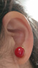 黛若紅色耳夾無(wú)耳洞女珍珠免打耳洞高級吸鐵磁石新娘耳飾環(huán)女新年喜慶 曬單實(shí)拍圖