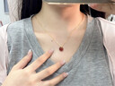中國黃金（CHINA GOLD）平安果黃金項鏈女士足金蘋(píng)果紅瑪瑙吊墜生日圣誕節禮物送女友 足金紅瑪瑙蘋(píng)果掛墜+18k金鏈 曬單實(shí)拍圖
