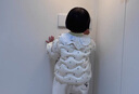 巴拉巴拉兒童羽絨服三防輕薄棒球領(lǐng)外套男童女童裝2025新款秋冬裝 黑白色調(diào)00491（白鴨絨） 90 曬單實(shí)拍圖