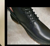 百麗（Belle）復古粗跟馬丁靴男休閑工裝風(fēng)機車(chē)短靴加絨92267DD0 黑色(6孔) 41 (255mm) 曬單實(shí)拍圖