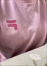 FILA FUSION斐樂(lè )潮牌情侶款男士女士針織短袖衫2025春新品舒適寬松T恤 青春粉-PK S 曬單實(shí)拍圖