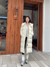 羽淘長款羽絨服女2025新款時尚加厚保暖羽絨外套中長款過膝極寒防寒服 米白色 XS 【建議85-100斤】 曬單實拍圖