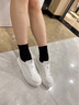 星期六（St&Sat）品牌真皮小白鞋女款秋季2025新款學(xué)院風(fēng)鞋子厚底板鞋運動(dòng)休閑女鞋 白色【皮面】 38 曬單實(shí)拍圖