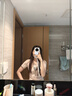 栢啟歆瑜伽服套裝女2025新款春夏健身服跑步運(yùn)動套裝速干普拉提訓(xùn)練騎行 粉色短袖+紫色短褲【M】 曬單實(shí)拍圖