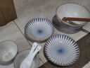 物仄創(chuàng  )意日式釉下彩陶瓷餐具家用飯碗泡面碗湯碗菜盤(pán)深盤(pán)面碗碗碟套裝 2人食9件套-和食印象餐具 曬單實(shí)拍圖