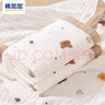 棉加加（Cotton++）紗布浴巾6層?jì)雰杭兠迣殞毴?00%新生兒童3-6-12歲洗澡包被裹巾 熊頭灰【a類6層一體超柔110*110 cm拉伸尺寸 曬單實(shí)拍圖