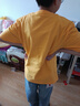 夏季純棉短袖男女同款寬松休閑短袖T恤情侶潮流百搭ins圓領(lǐng)半袖 黃色 L 125-140斤 曬單實(shí)拍圖