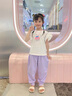 班納班納女童褲子春秋款2025新款運動(dòng)褲童裝衛褲兒童秋裝女孩童裝 草莓K_右下粉 120 曬單實(shí)拍圖