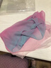 TKHE漸變絲巾女春秋薄款韓版文藝紗巾夏季防曬百搭長(cháng)款圍巾形體舞蹈巾 粉藍漸變 曬單實(shí)拍圖