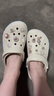 CROCS卡駱馳貝雅卡駱班洞洞鞋|205089 冬日白/彩色-1LI 37/38(230mm) 曬單實(shí)拍圖