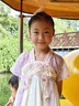 安妮優(yōu)兒（Anneyol）女童漢服夏裝2025新款小女孩新中式國風(fēng)唐裝兒童夏季古風(fēng)連衣裙子 紫色 130 曬單實(shí)拍圖
