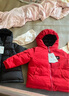 保姆鵝 兒童羽絨服寶寶雙面羽絨服加厚小童短款耐污羽絨外套 中國紅 110 曬單實拍圖