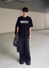 Shelley Jones藏青色刺繡褲子男款夏季美式復(fù)古垂感闊腿褲高級(jí)感褶皺寬松傘兵褲 藏青色 XL [推薦120-140斤] 曬單實(shí)拍圖